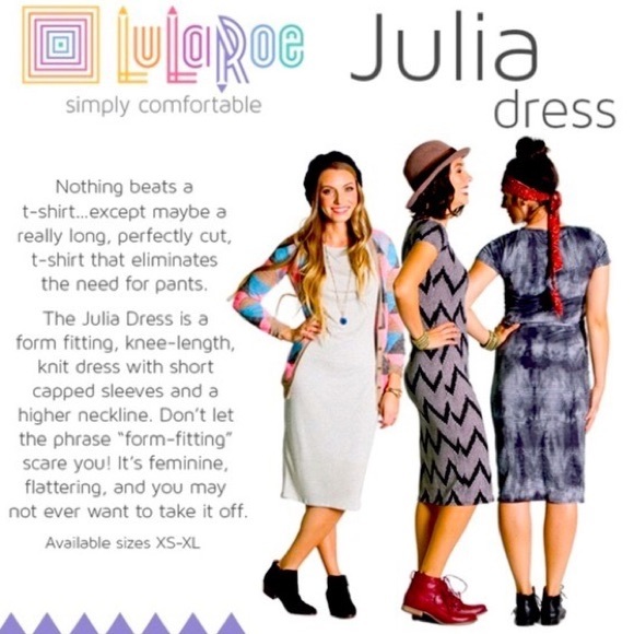 LULAROE Julia Bodycon Midi Dress XXS Gray Brown Stripe Short Elbow Sleeve NEW! - Picture 4 of 10